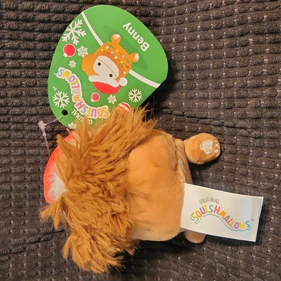 NWT Squishmallows 3.5" "Benny" Christmas Lights Bigfoot Plush Clip - Picture 2 of 5